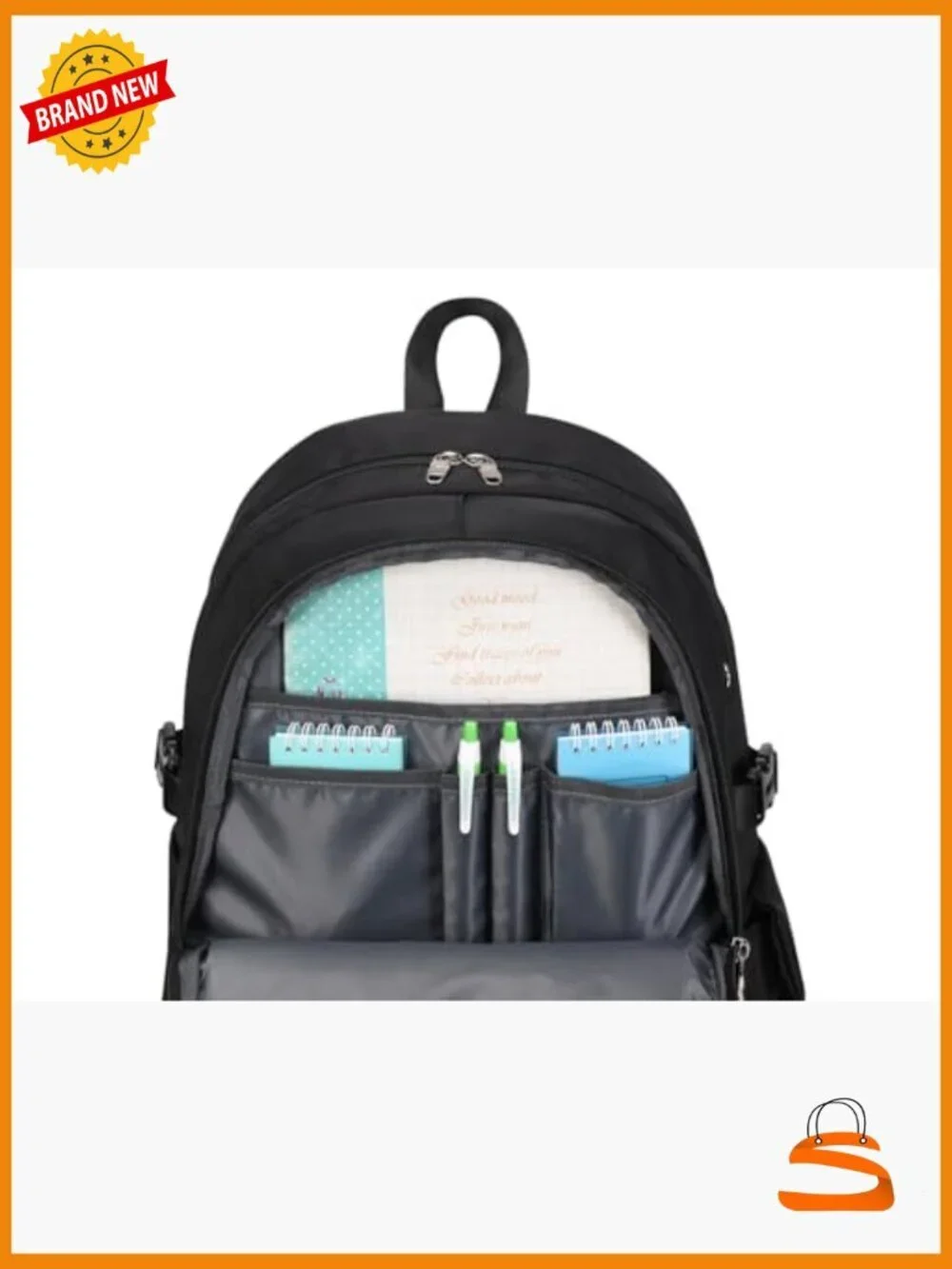 Waterproof Laptop Backpack with Padded Straps, Large Capacity 15.6 Inch